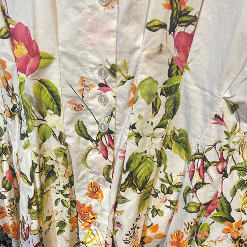 White Floral Women's Top - Picture 2 of 4